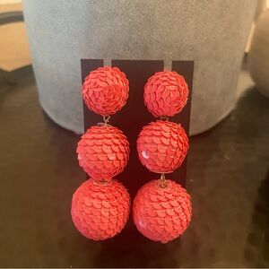 Hot Pink Sequin Earrings